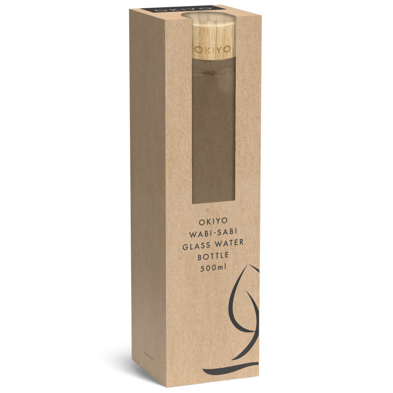 Okiyo Wabi-Sabi Glass Water Bottle - 500ml
