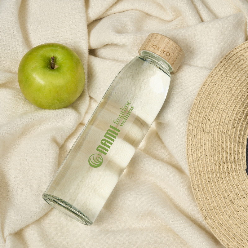 Okiyo Wabi-Sabi Glass Water Bottle - 500ml