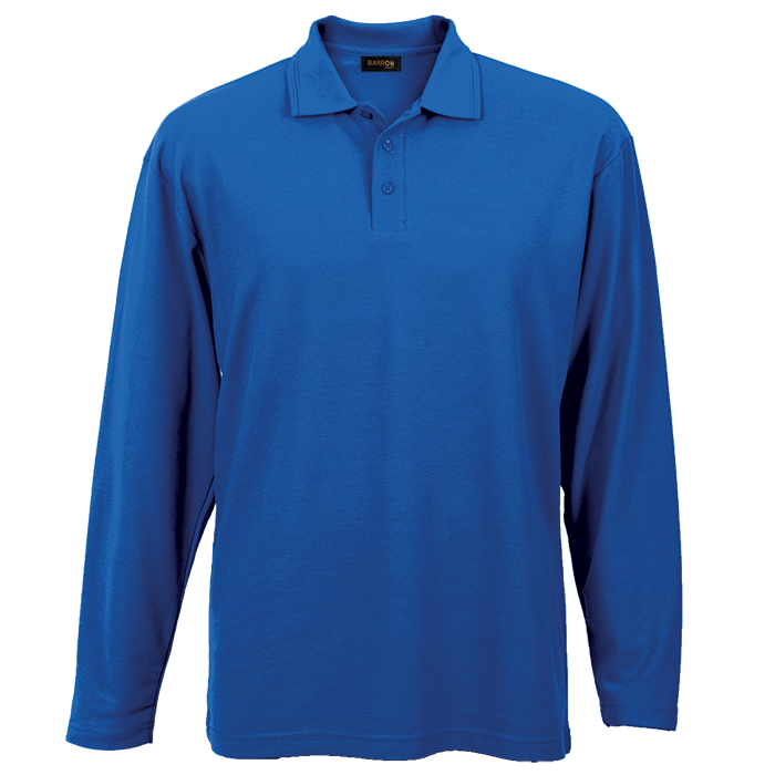 175g Pique Knit Long Sleeve Golfer Mens