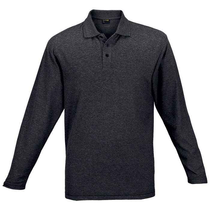 175g Pique Knit Long Sleeve Golfer Mens
