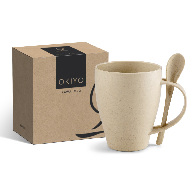 Okiyo Kawai Wheat Straw Mug Set - 350ml