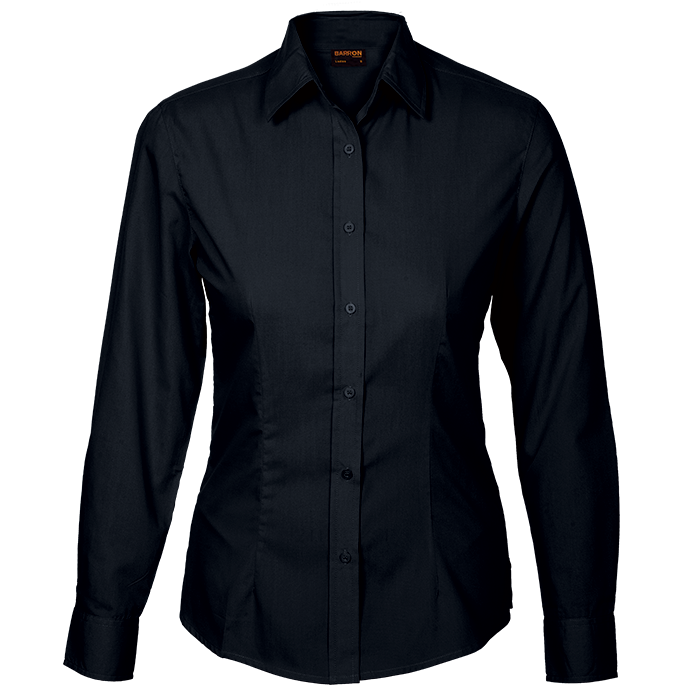 Basic Poly Cotton Blouse Long Sleeve Ladies