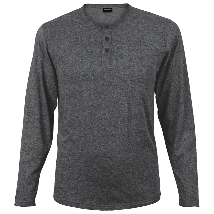 145g Henley Long Sleeve T-Shirt Mens