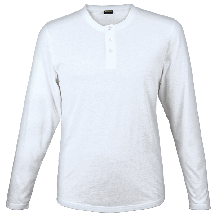 145g Henley Long Sleeve T-Shirt Mens