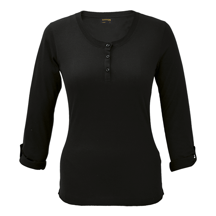 145g Henley Long Sleeve T-Shirt Ladies