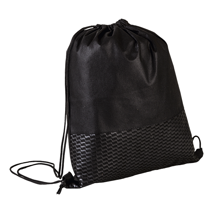 Wave Design Drawstring Bag Non-Woven