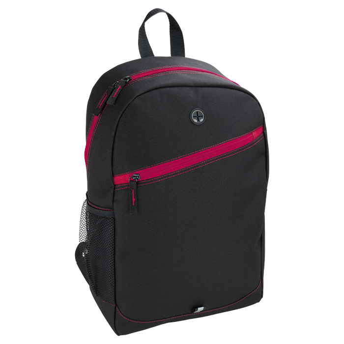 Backpack With Contrast Colour Diagonal Zip