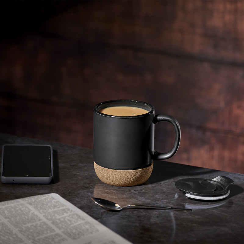 Serendipio Sienna Cork & Ceramic Coffee Mug - 340ml