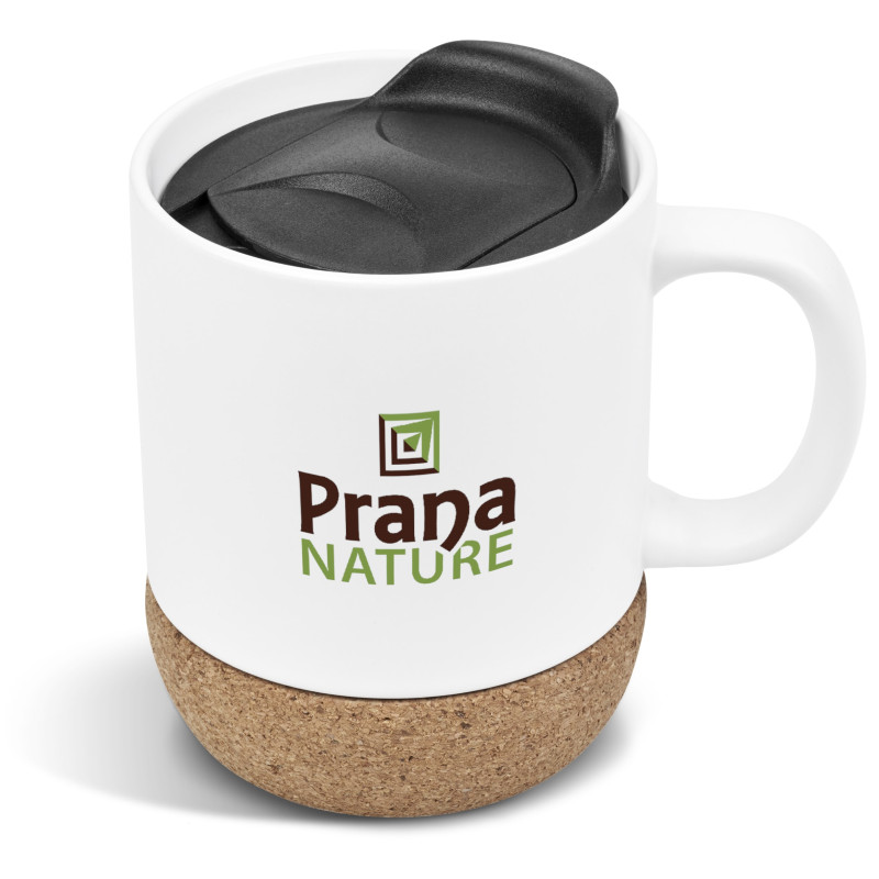 Serendipio Sienna Cork & Ceramic Coffee Mug - 340ml