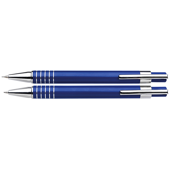 Lacquered Barrel Matching Ballpoint Pen and Clutch Pencil Set