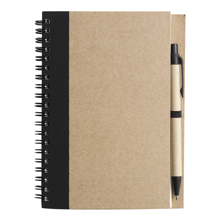 Recycled Spiral Notebook and Pen